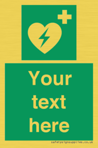 Custom Defibrillator Sign